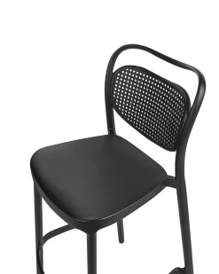 Set di 2 sgabelli da bar per giardino CELLENO Nero