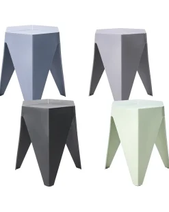 Set di 4 sgabelli da giardino KARAVOS Multicolore