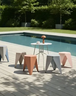 Set di 4 sgabelli da giardino KARAVOS Multicolore