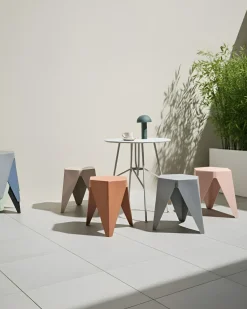 Set di 4 sgabelli da giardino KARAVOS Multicolore