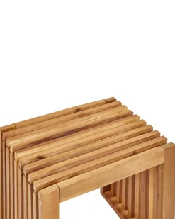Set di 3 sgabelli da giardino BELLANO Legno d'acacia Marrone