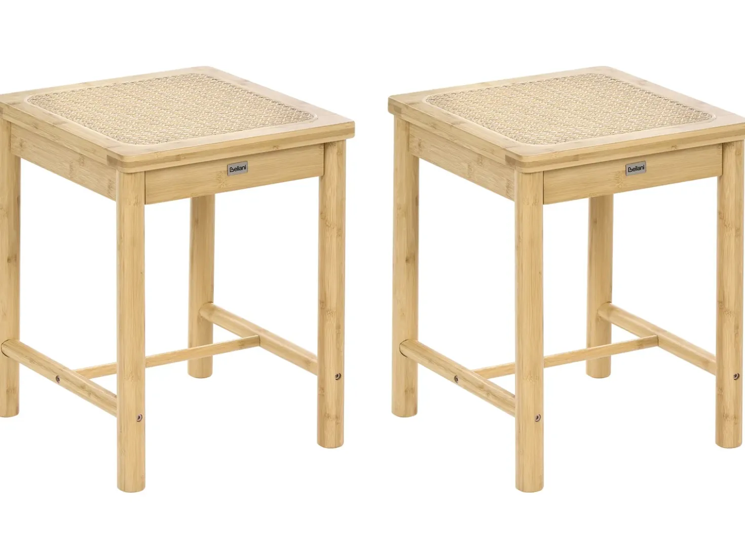 Set di 2 sgabelli EVIRES Bambù Marrone chiaro