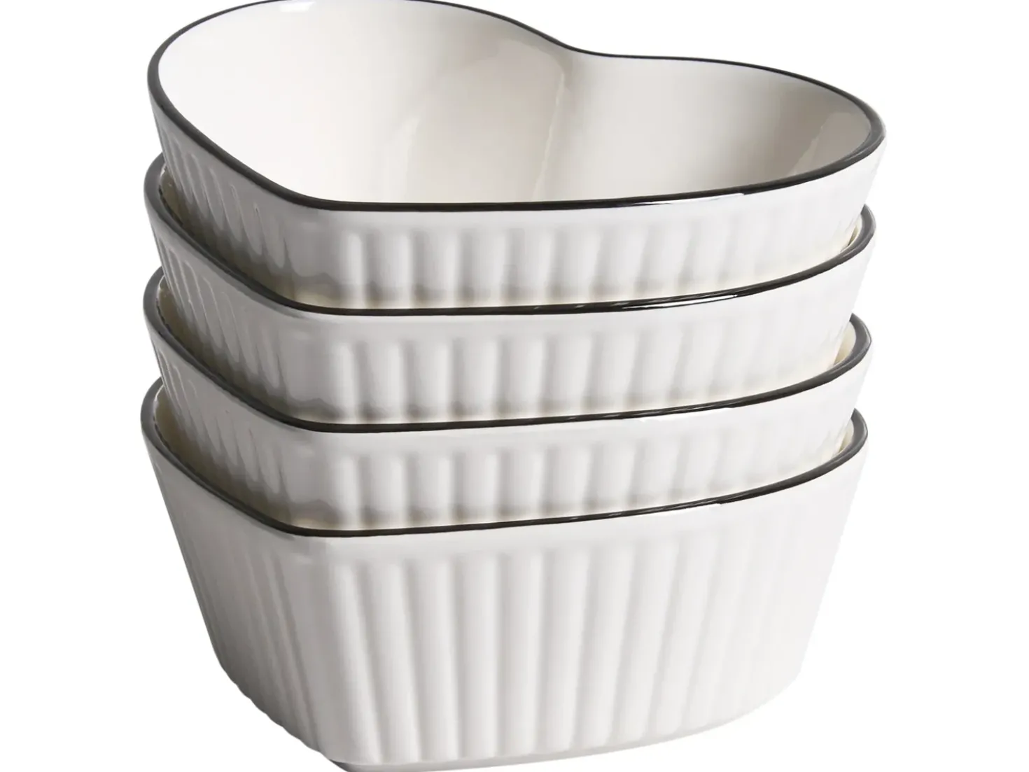Set di 4 stampini MACE Porcellana Bianco