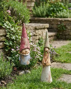 Set di 2 statue da giardino GREVA Gnomo Multicolore