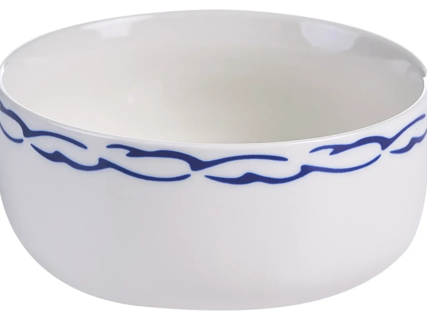 Set di 12 stoviglie AMCHUR Porcellana Bianco/Blu