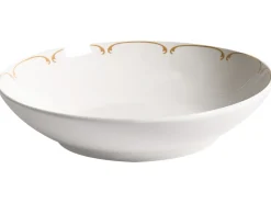 Set di 12 stoviglie CHAROLI Porcellana Bianco/Oro