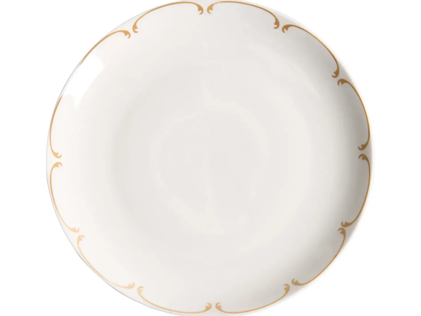 Set di 12 stoviglie CHAROLI Porcellana Bianco/Oro