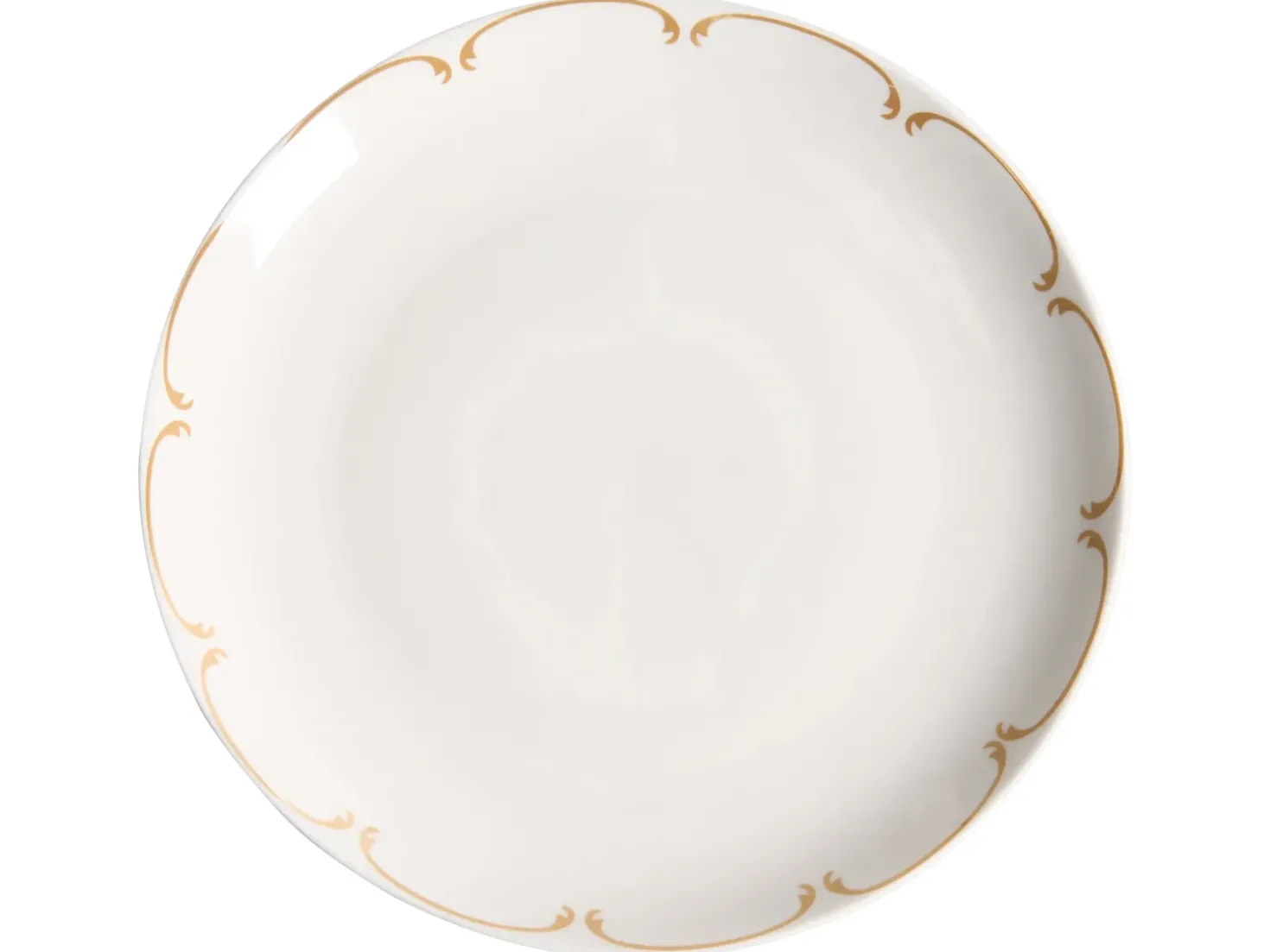 Set di 12 stoviglie CHAROLI Porcellana Bianco/Oro