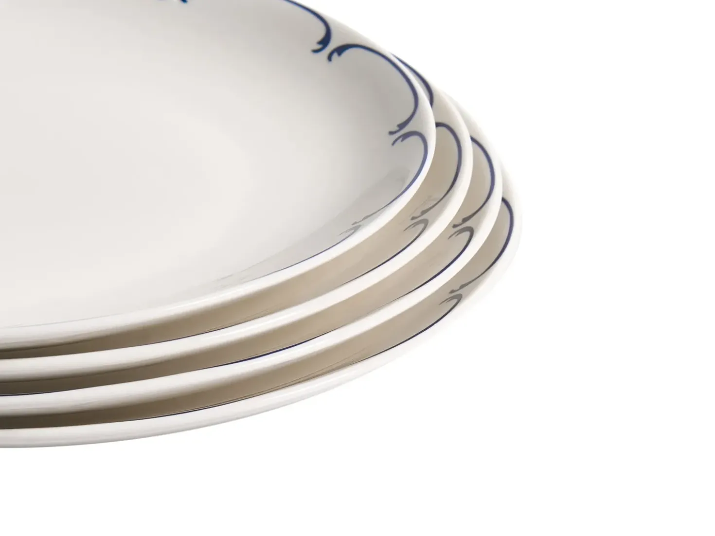 Set di 12 stoviglie CHAROLI Porcellana Bianco/Blu