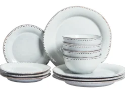 Set di 12 stoviglie CHERVIL Gres porcellanato Azzurro