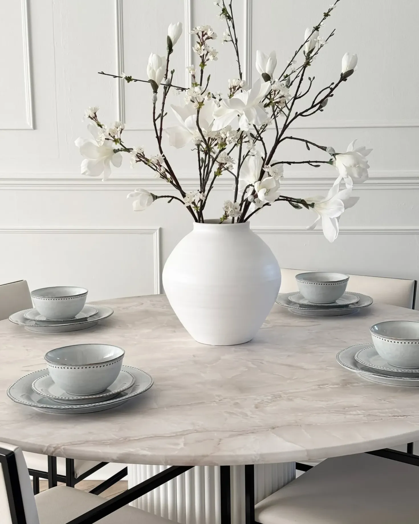 Set di 12 stoviglie CHERVIL Gres porcellanato Azzurro