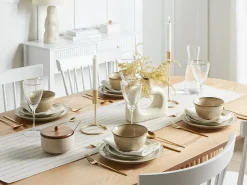 Set di 24 stoviglie CHIVES Gres porcellanato Beige chiaro
