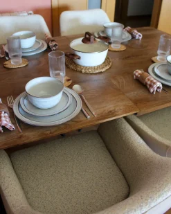 Set di 24 stoviglie CHIVES Gres porcellanato Grigio chiaro