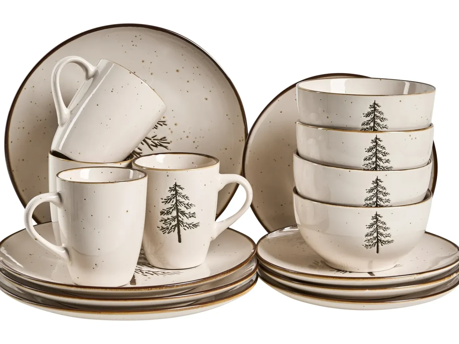 Set di 16 stoviglie CLOVES Gres porcellanato Bianco sporco