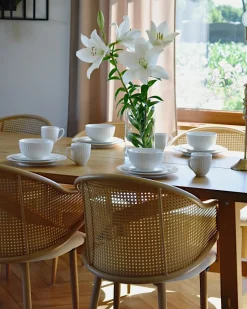 Set di 16 stoviglie COWSLIP Porcellana Bianco