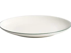 Set di 12 stoviglie CUMIN Porcellana Bianco sporco/Verde