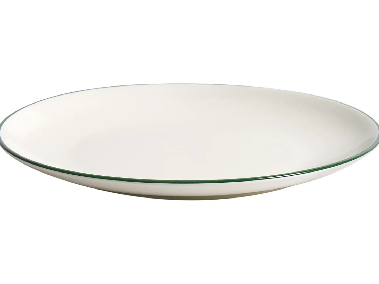 Set di 12 stoviglie CUMIN Porcellana Bianco sporco/Verde