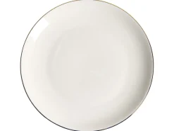 Set di 12 stoviglie CUMIN Porcellana Bianco sporco / Oro