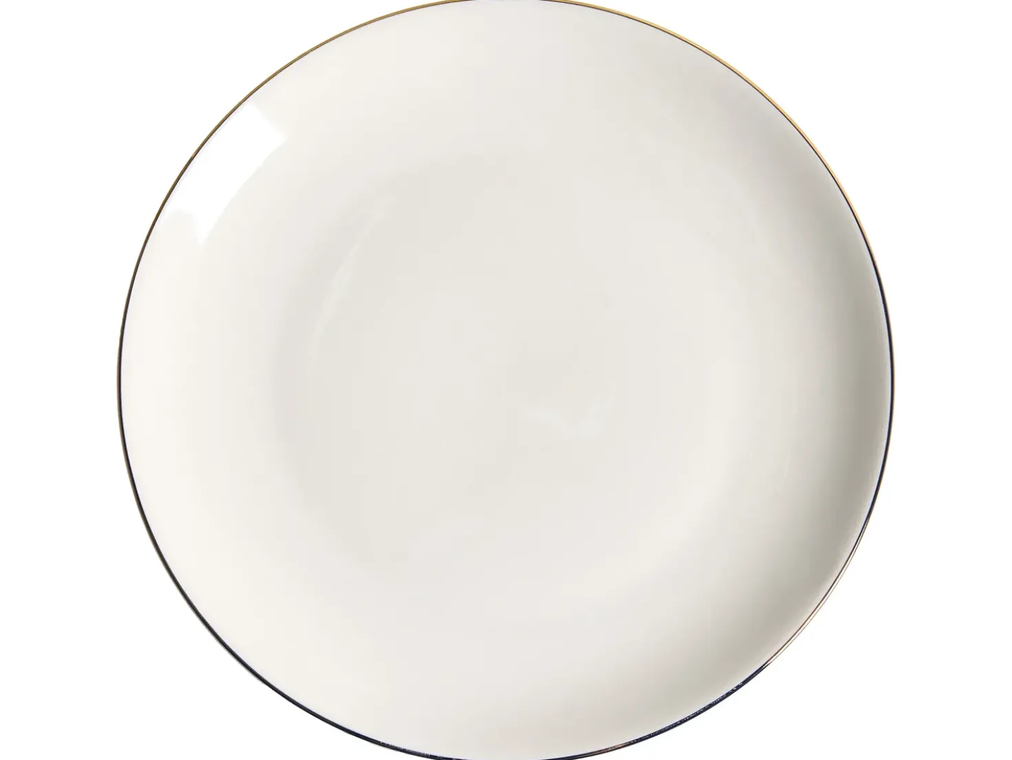 Set di 12 stoviglie CUMIN Porcellana Bianco sporco / Oro