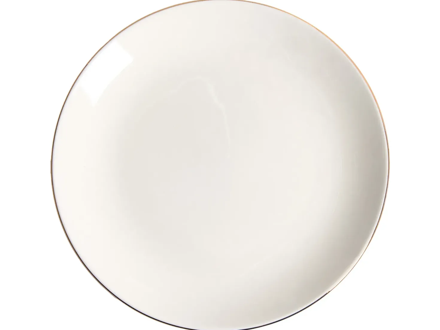 Set di 12 stoviglie CUMIN Porcellana Bianco sporco / Oro