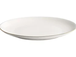 Set di 12 stoviglie CUMIN Porcellana Bianco sporco / Oro