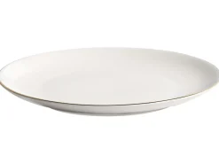 Set di 12 stoviglie CUMIN Porcellana Bianco sporco / Oro