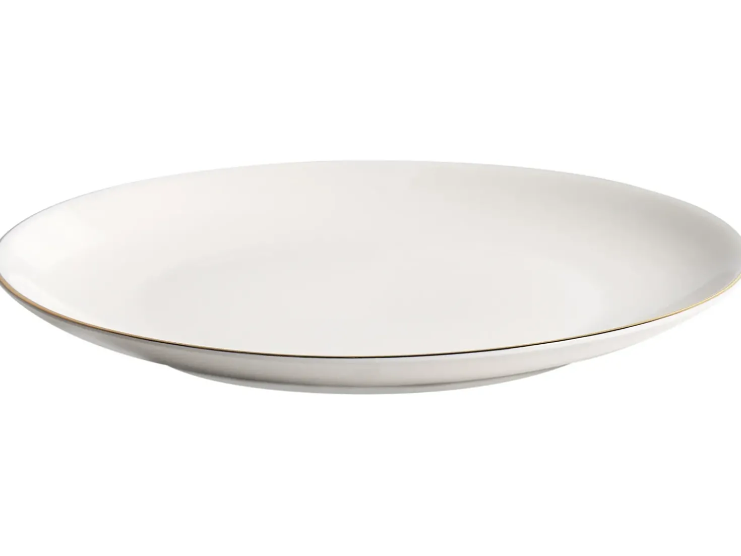 Set di 12 stoviglie CUMIN Porcellana Bianco sporco / Oro