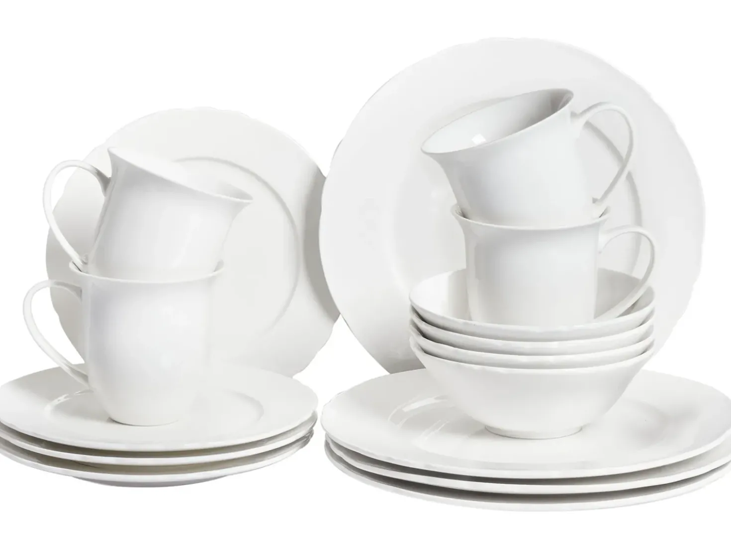 Set di 16 stoviglie ELDERBERRY Porcellana Bianco