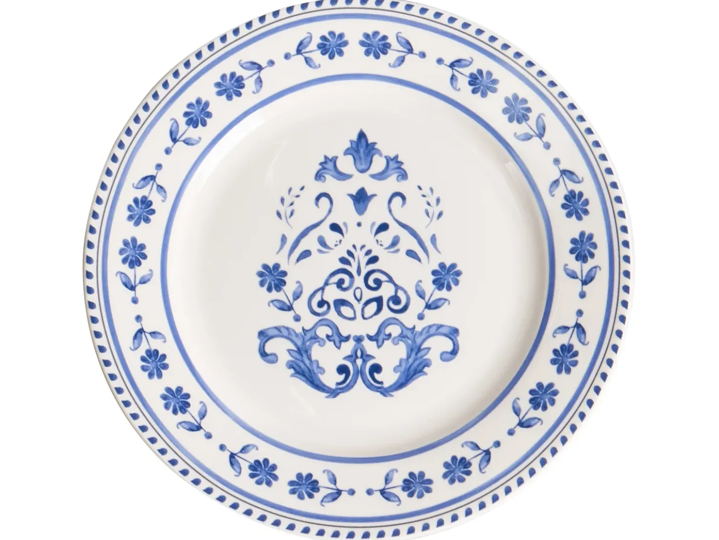 Set di 12 stoviglie GALANGAL Porcellana Bianco/Blu
