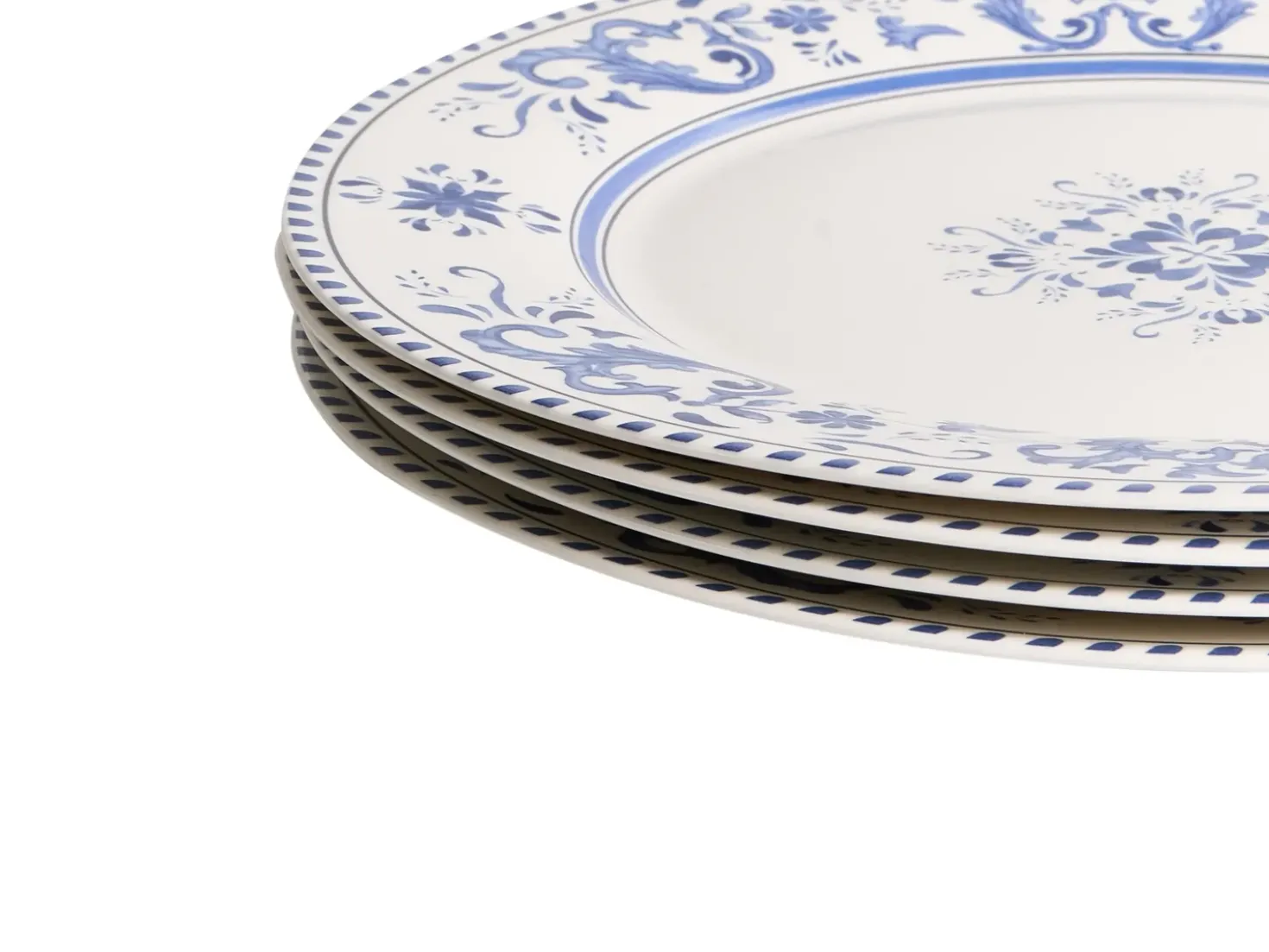 Set di 12 stoviglie GALANGAL Porcellana Bianco/Blu