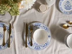 Set di 12 stoviglie GALANGAL Porcellana Bianco/Blu