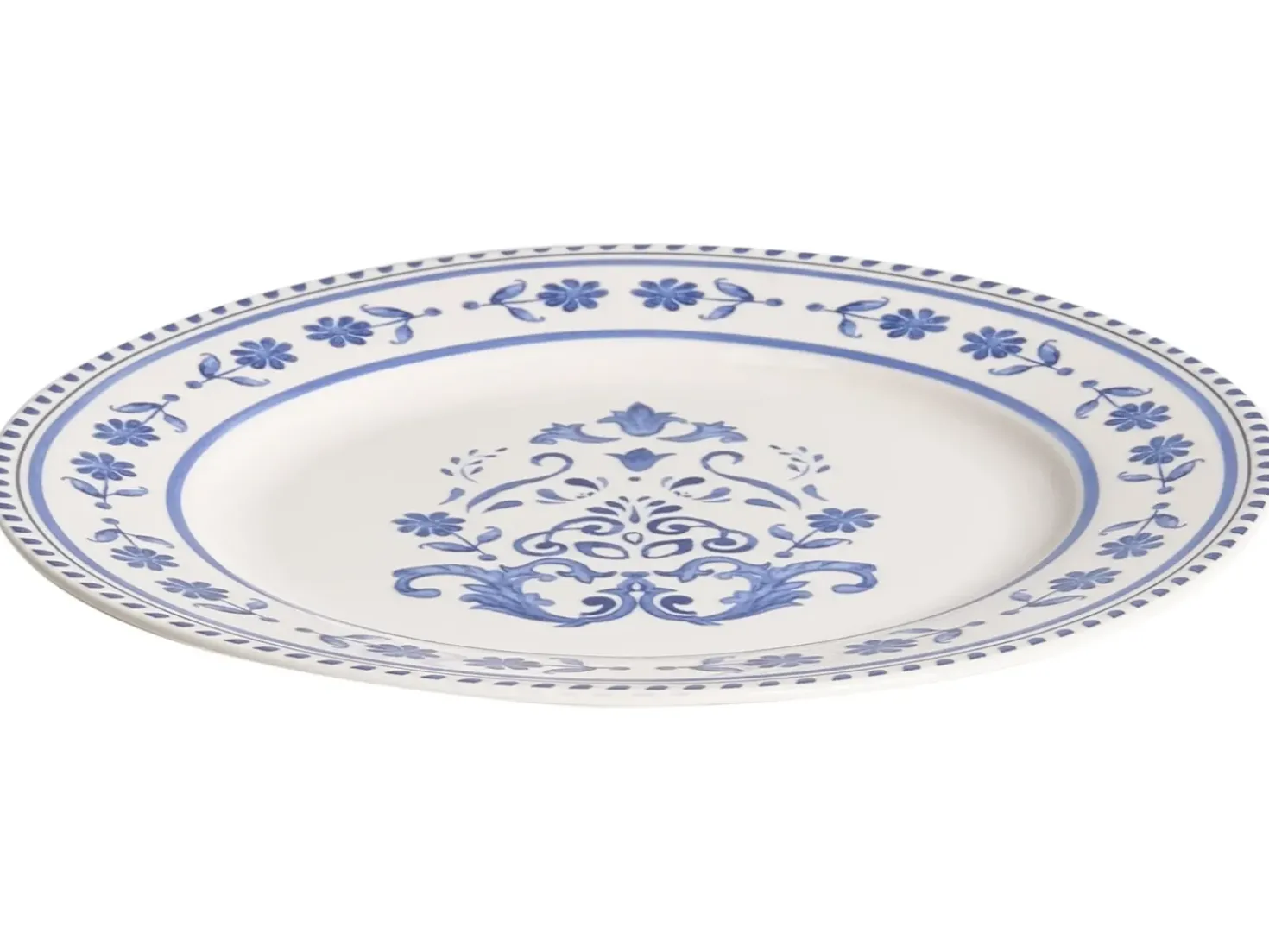 Set di 12 stoviglie GALANGAL Porcellana Bianco/Blu