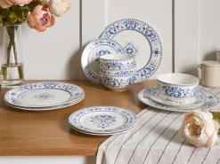 Set di 12 stoviglie GALANGAL Porcellana Bianco/Blu