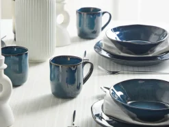 Set di 16 stoviglie HAWTHORN Gres porcellanato Blu