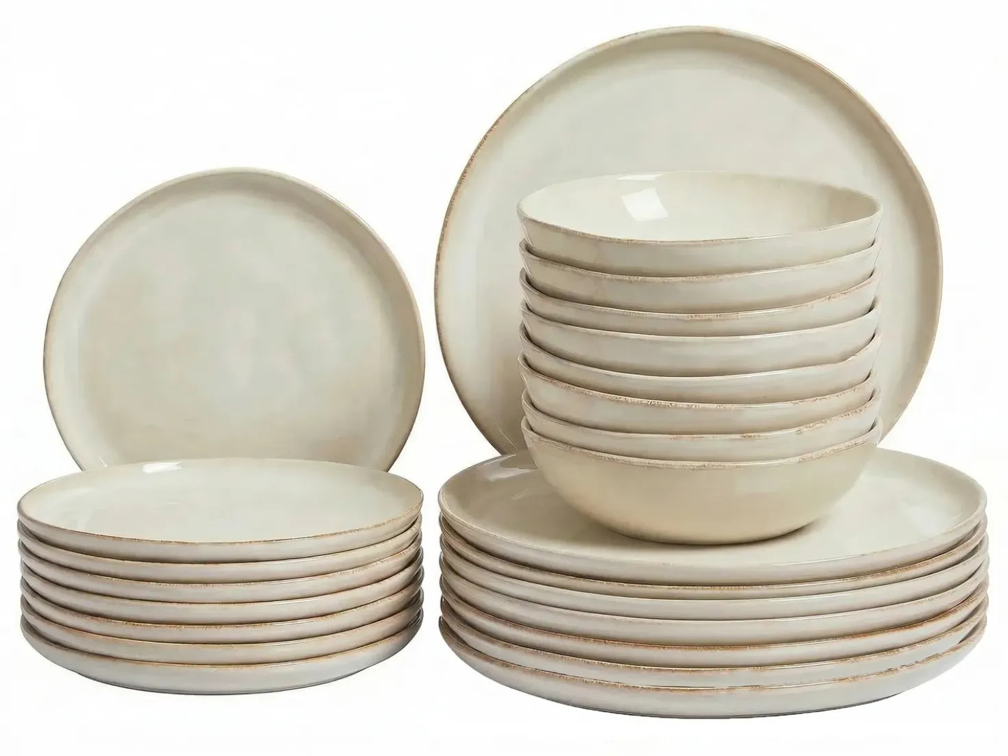 Set di 24 stoviglie HOPS Gres porcellanato Beige chiaro