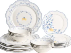 Set di 24 stoviglie LOVAGE Porcellana Bianco