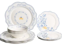 Set di 12 stoviglie LOVAGE Porcellana Bianco