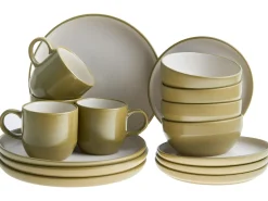 Set di 16 stoviglie NUTMEG Gres porcellanato Verde