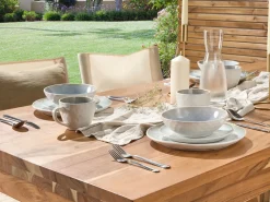 Set di 16 stoviglie SESAME Gres porcellanato Grigio chiaro