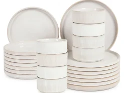 Set di 24 stoviglie SPIKENARD Gres porcellanato Bianco sporco
