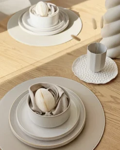 Set di 12 stoviglie SPIKENARD Gres porcellanato Bianco sporco