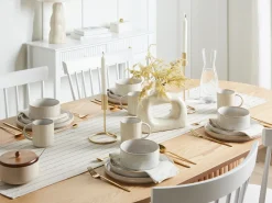 Set di 12 stoviglie SPIKENARD Gres porcellanato Bianco sporco