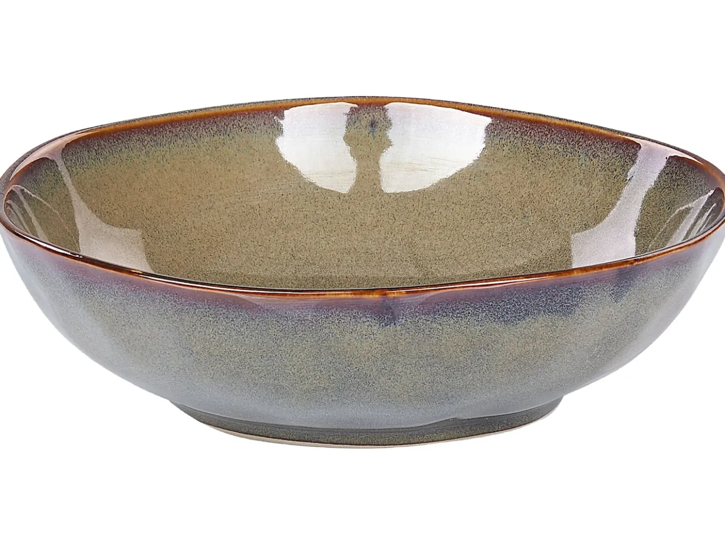 Set di 16 stoviglie THYME Gres porcellanato Verde scuro