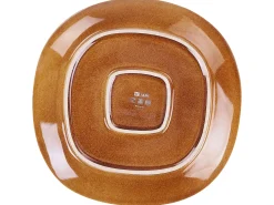 Set di 16 stoviglie TURMERIC Gres porcellanato Marrone dorato