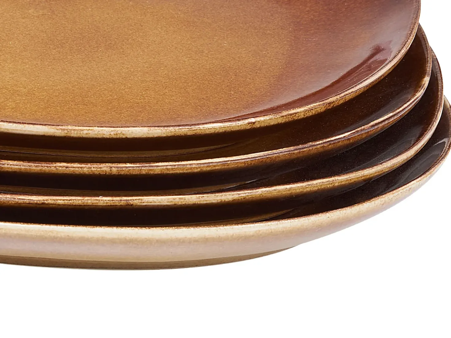 Set di 16 stoviglie TURMERIC Gres porcellanato Marrone dorato