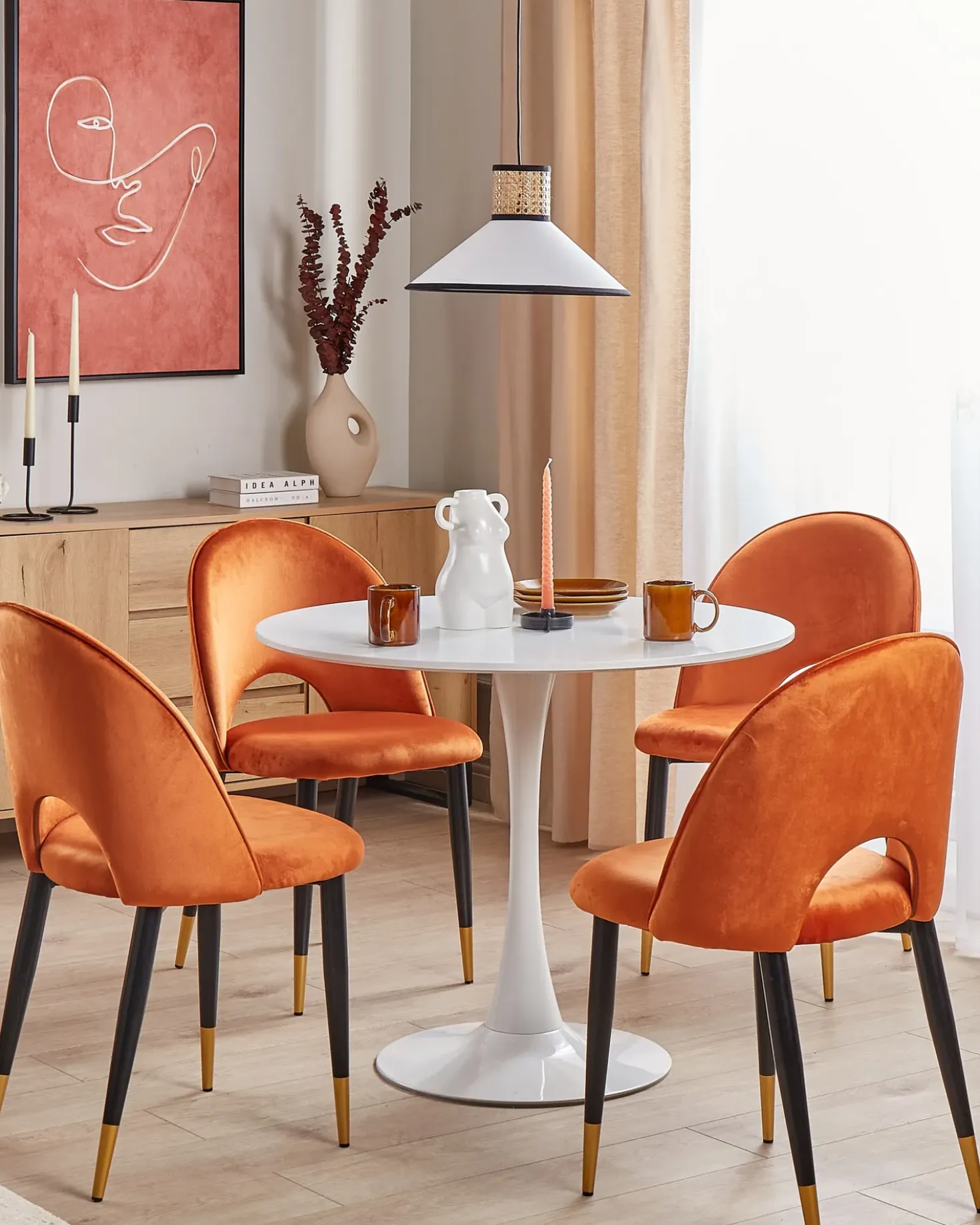 Set di 16 stoviglie TURMERIC Gres porcellanato Marrone dorato