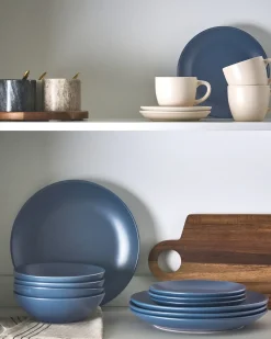 Set di 18 stoviglie VIVANI Gres porcellanato Blu