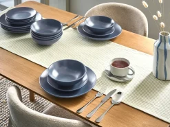 Set di 18 stoviglie VIVANI Gres porcellanato Blu