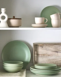 Set di 18 stoviglie VIVANI Gres porcellanato Verde