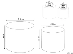 Set di 2 tavolini da caffè MANTI Bianco